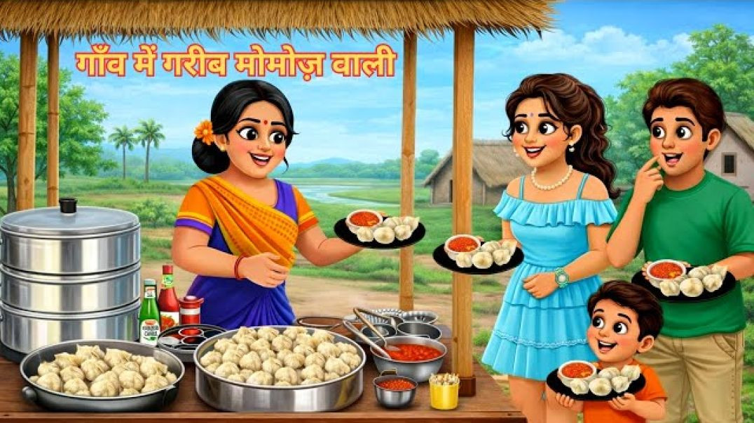 गाँव में गरीब मोमोज़ वाली  Gareeb Momos Wali  Moral Stories  Hindi Kahaniya  Bedtime story - Kisse A